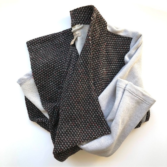 Lucky Brand Boho Cardigan Sweater Jacket Open Front Wool Blend Chunky Knit - Picture 6 of 12